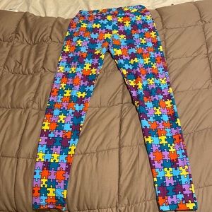 Lularoe autism puzzle piece leggings
